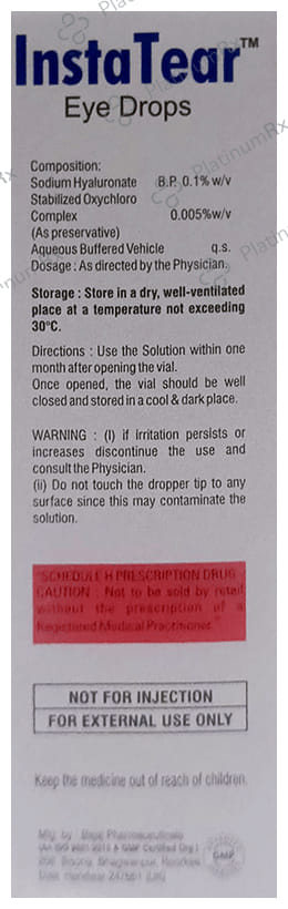 Instatear 0.1% Eye Drop 10ml