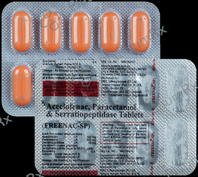 Freenac SP 100/325/15mg Tablet 10s