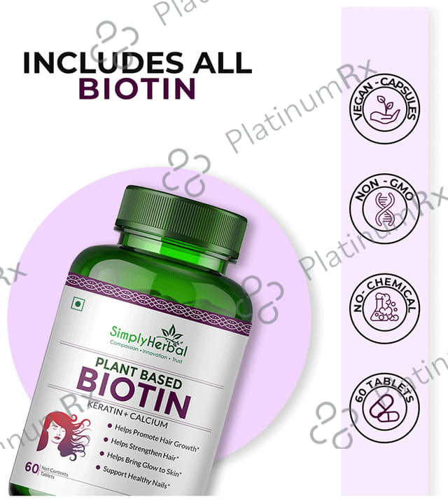 Simply Herbal Plant Based Biotin Tablet