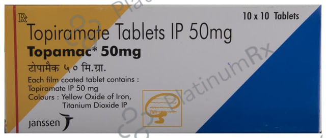 Topamac 50mg Tablet 10s