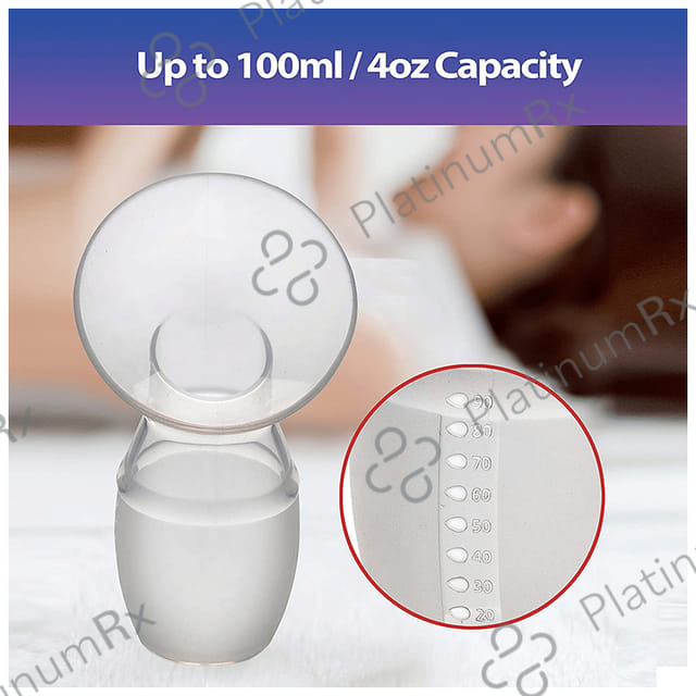 LuvLap Silicone Manual Breast Milk Saver Pump White