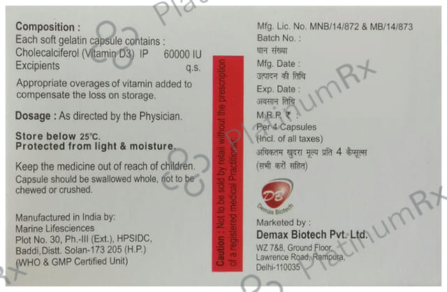 Acti D3 60000IU Softgel Capsule 4s
