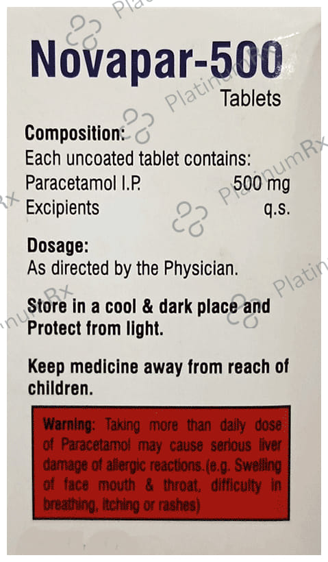 Novapar 500 Tablet 10s