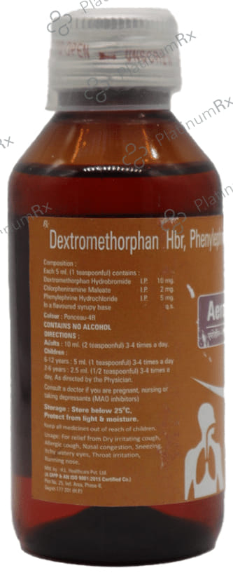 Aerodyn DX Syrup Sugar Free 100ml