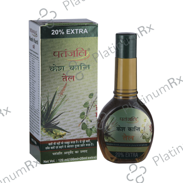 Patanjali Ayurveda Kesh Kanti Hair Oil - Strengthens the Roots & Manages Hair Fall, Greying Hair & Split Ends 120 ml