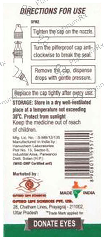 Bepocin 1.5% Sterile Eye Drops 5ml