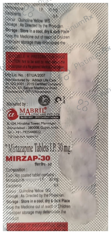 Mirzap 30 Tablet