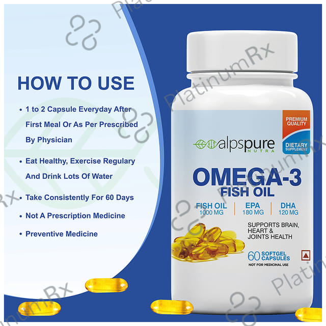 Alpspure Nutra Omega 3 Fish Oil 1000mg Softgel Capsule 60s