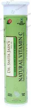 Dr. Smita Jain's Natural Vitamin C Effervescent Tablet Lemon Sugar Free