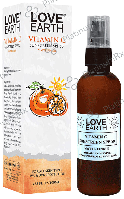 Love Earth Vitamin C Sunscreen SPF 50 Cream 100ml