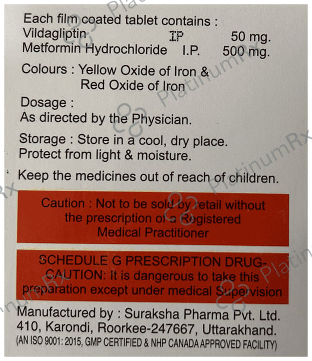 Sugavild M 50/500 Tablet