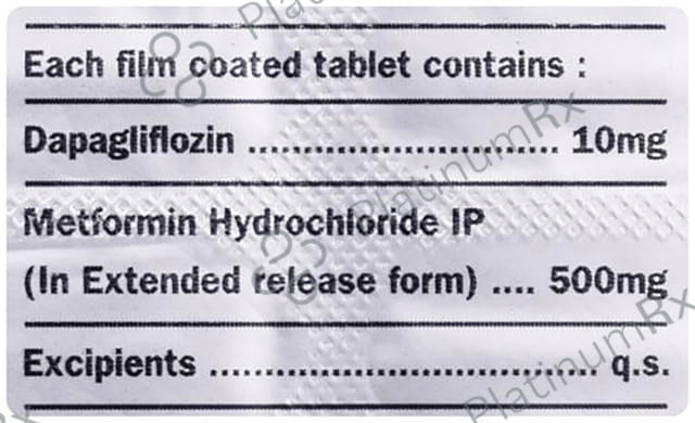 Dapanid M 10/500mg Tablet 15s