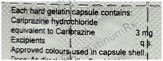 Carinia 3mg Capsule 10s