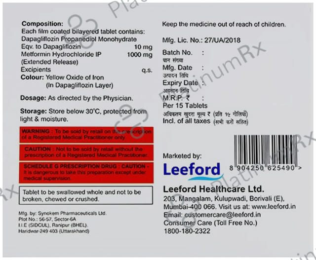 Dapzigard 10mg Tablet