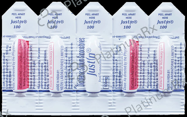 Justin 100mg Suppository 5s
