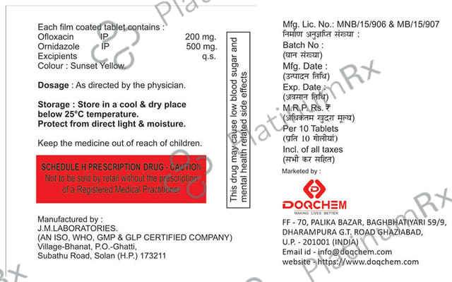 Ofloxichem-OZ Tablet