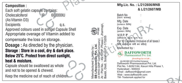 Daflo D3 FD Soft Gelatin Capsule