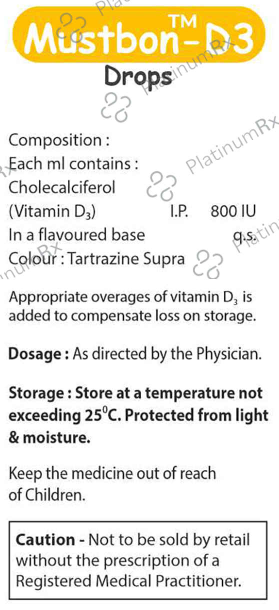 Mustbon D3 800IU Oral Suspension 30ml