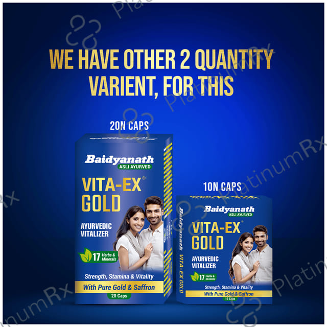 Baidyanath Vita-Ex Gold Capsule for Vitality & Stamina 20 capsules