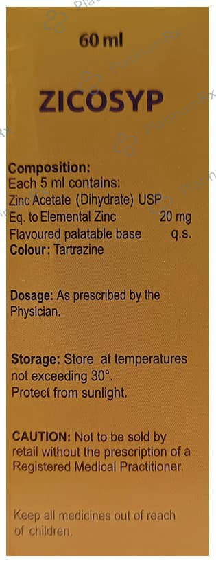 Zicosyp 20mg Syrup 60ml
