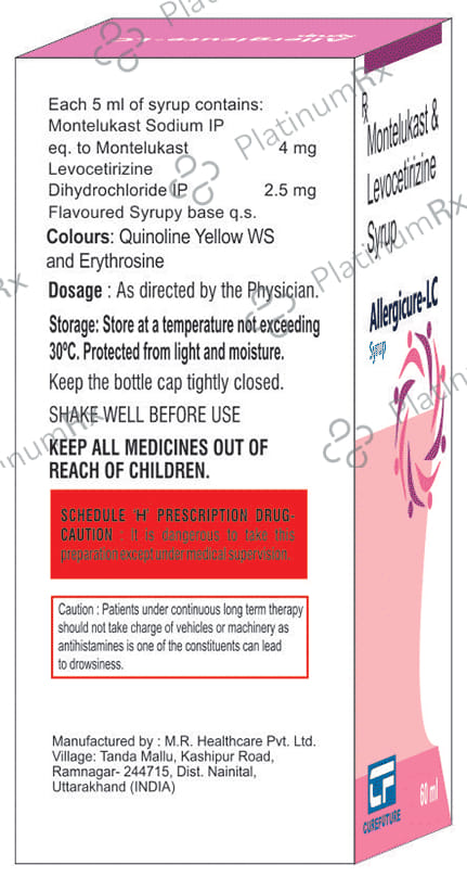 Allergicure LC 2.5/4mg Syrup 60ml