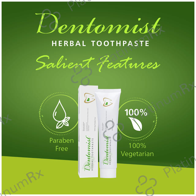 Dentomist Herbal Toothpaste (100gm Each) 1 Tube