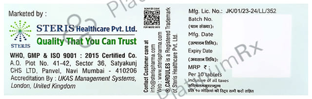 Cardules Ismn 20mg Tablet 10s
