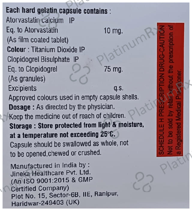 Atodam CV 10/75mg Capsule 10s