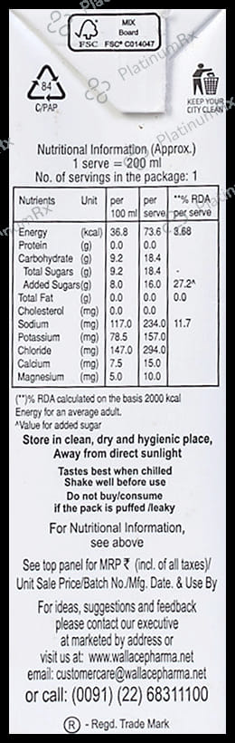 Walyte ORS Energy Orange Flavour Liquid 200ml