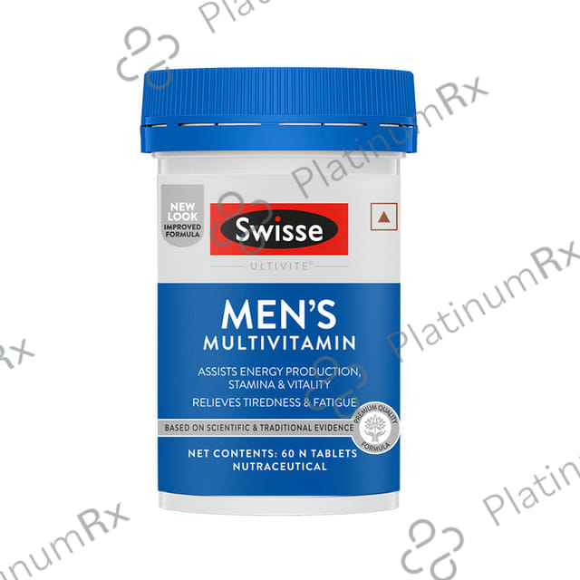 Swisse Ultivite Men's Multivitamin for Energy, Stamina & Fatigue Reduction - Tablet 60 tablets