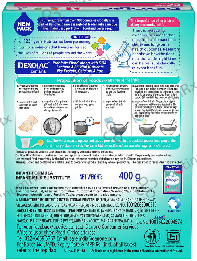 Dexolac 400gm Stage 1 Powder 400gm