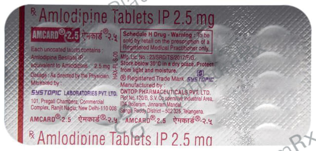 Amcard 2.5mg Tablet 10s