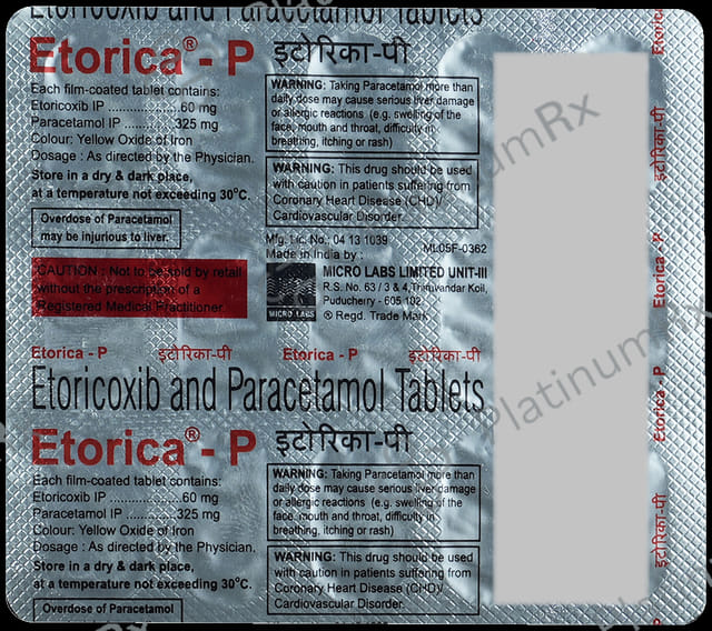 Etorica P 60/325mg Tablet 15s