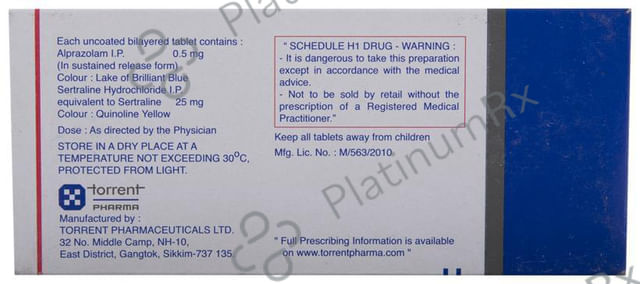 Alprax Plus 0.5/25mg Tablet SR 10s