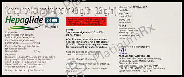 Hepaglide 2.4mg Pen Injection 3ml