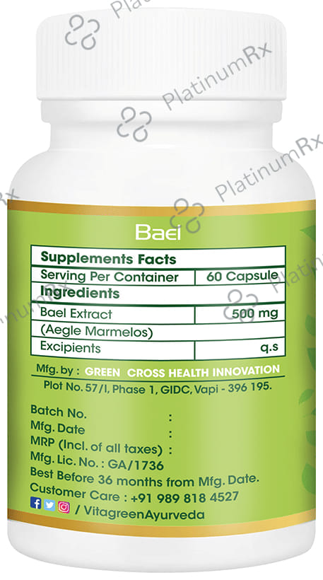 Vitagreen Bael 500mg Capsule