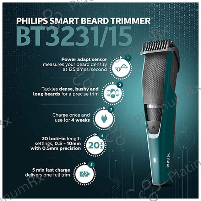Philips BT3231/15 Smart Beard Trimmer Green