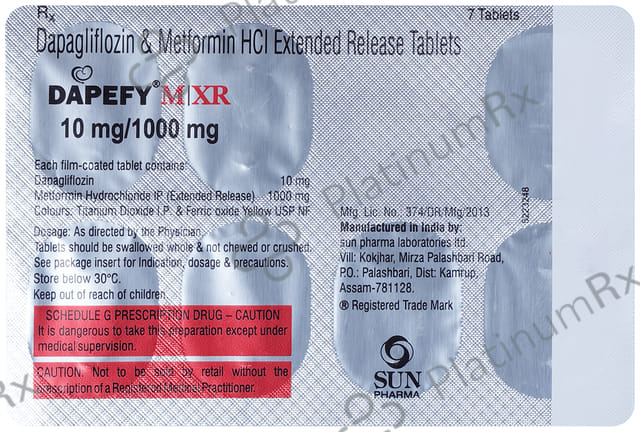 Dapefy M10/1000mg Tablet XR 7s