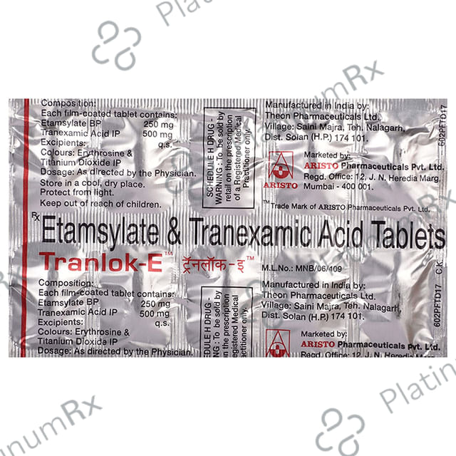 Tranlok E 500/250mg Tablet 10s
