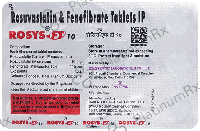 Rosys FT 145/10mg Tablet 15s