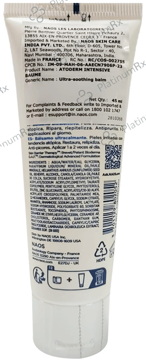 Bioderma Atoderm Intensive Baume Ultra Soothing Balm 45ml