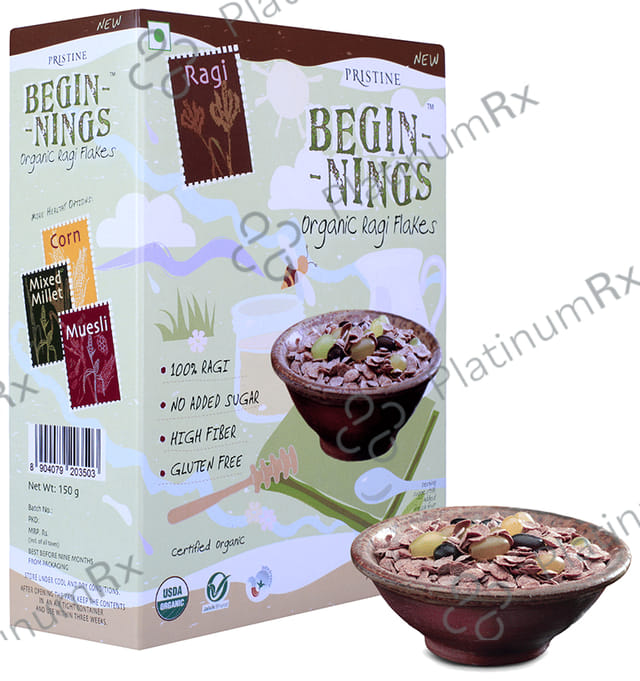 Pristine Beginnings Organic Ragi Flakes 150 gm