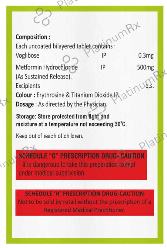 Voglivil M 500/0.3mg Tablet 10s