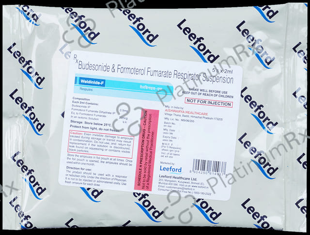 Weldinide F 0.5mg/20mcg Respules 5X2ml