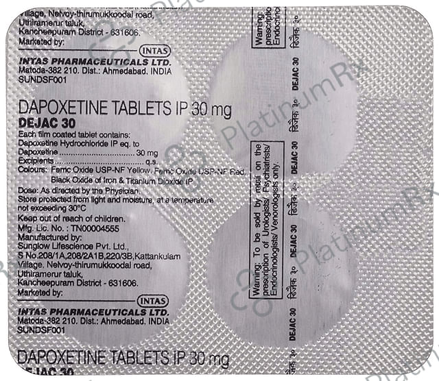 Dejac 30mg Tablet 4s