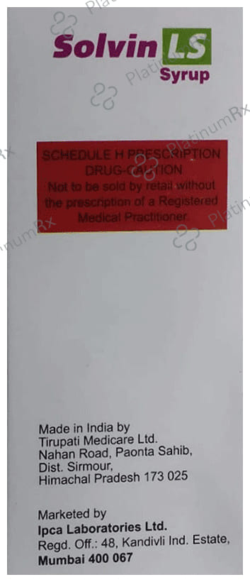 Solvin LS Sugar Free Syrup 100ml