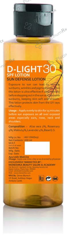 Moneshka D Light SPF 30 Lotion 200ml