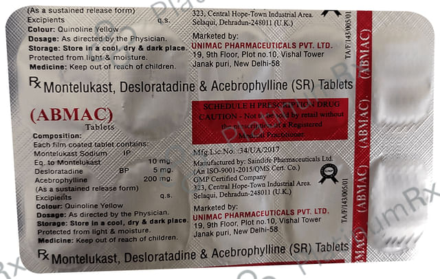 Abmac 200/5/10mg Tablet 10s
