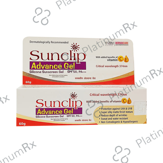 Sunclip Advance Silicone Sunscreen SPF 50 PA+++ Gel 60gm