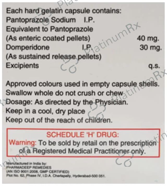Pantiz D 30/40mg Capsule SR 10s